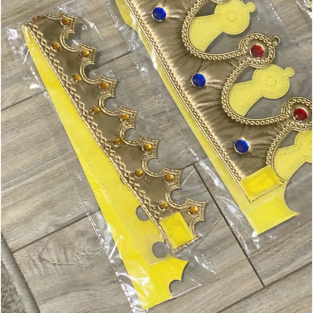 Adult & Youth Unisex Gild Cloth & Regal Rhinestone Crowns For Kings & Queens